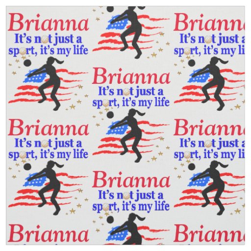 PATRIOTIC VOLLEYBALL LIFE PERSONALIZED FABRIC