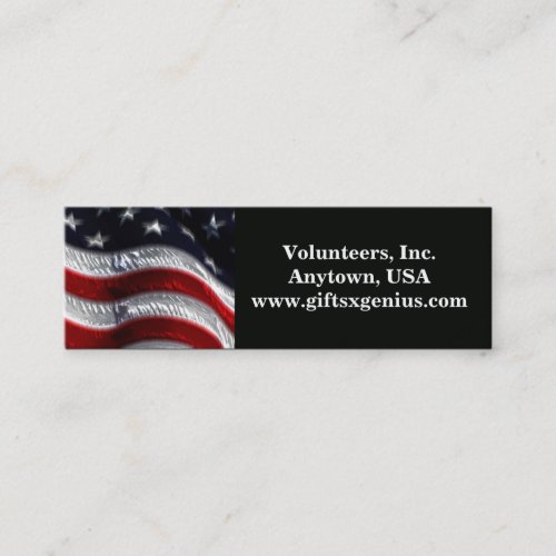 Patriotic Volunteer Appreciation Gift Mini Business Card