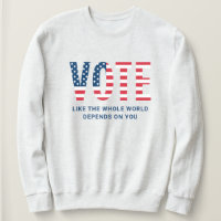 Patriotic Vote American Flag Quote Ash