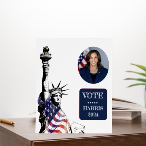 Patriotic Vote Harris US Presidental Election 2024 Foam Board