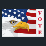 Patriotic Vote Yard Sign<br><div class="desc">Yard sign shown with a patriotic vote USA flag and eagle print.
Customize this item or buy as is.</div>