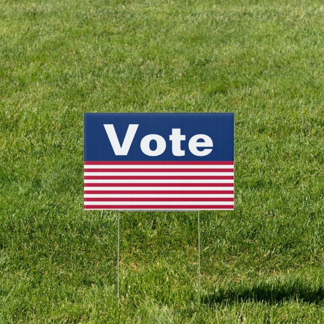 Patriotic Vote Yard Sign (Insitu)