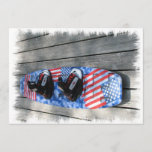 Patriotic Wakeboard Invitation