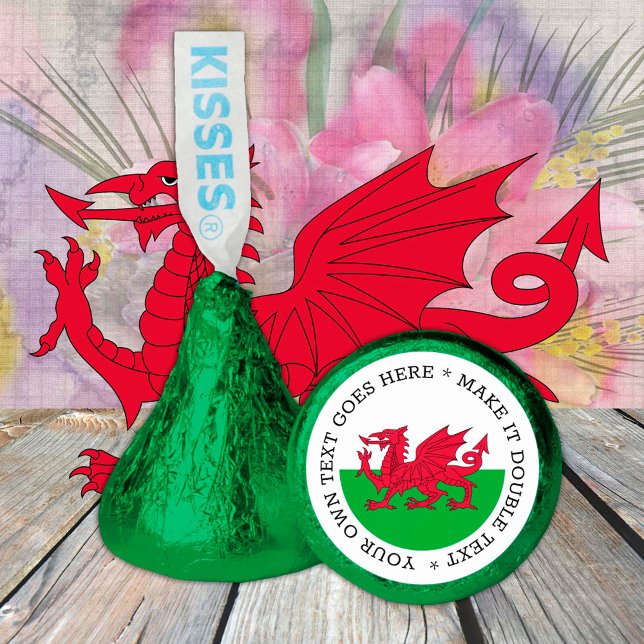 Patriotic Wales Chocolate, Welsh Flag, Dragon Hershey®'s Kisses® (Creator Uploaded)