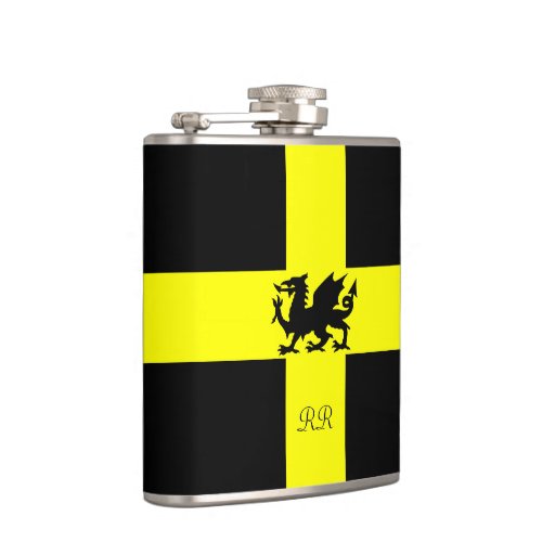 Patriotic Wales Dragon St Davids Hip Flask