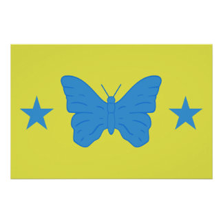 Patriotic wall poster with Flag of Bady Bassit