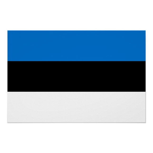 Patriotic wall poster with Flag of Estonia (Front)