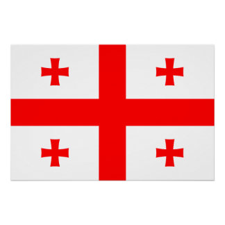 Patriotic wall poster with Flag of Georgia