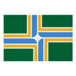 Patriotic wall poster with Flag of Portland