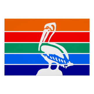Patriotic wall poster with Flag of St. Petersburg