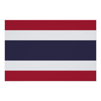 Patriotic wall poster with Flag of Thailand