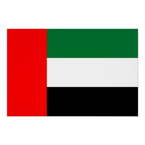 Patriotic wall poster with Flag of UAE