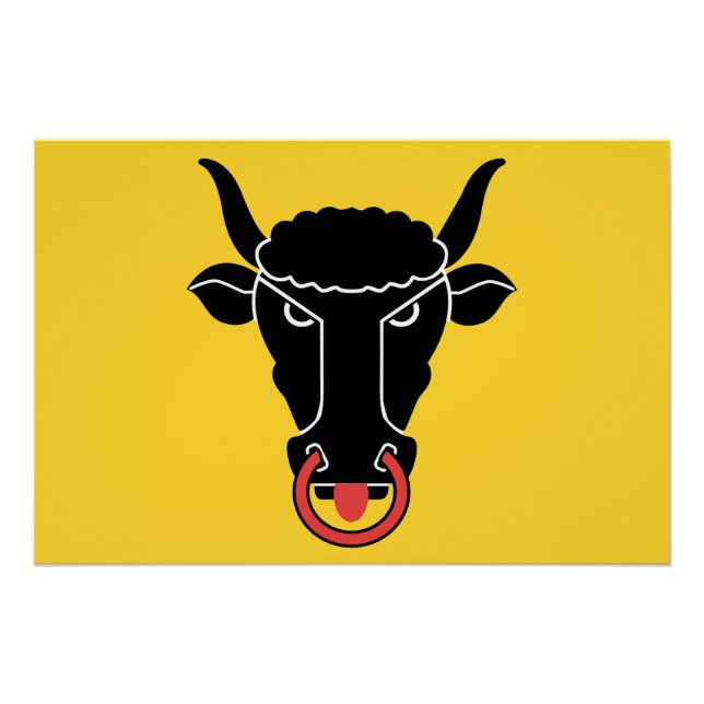 Patriotic wall poster with Flag of Uri (Front)