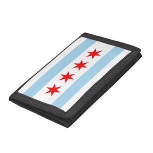 Patriotic wallet with Flag of Chicago, Illinois