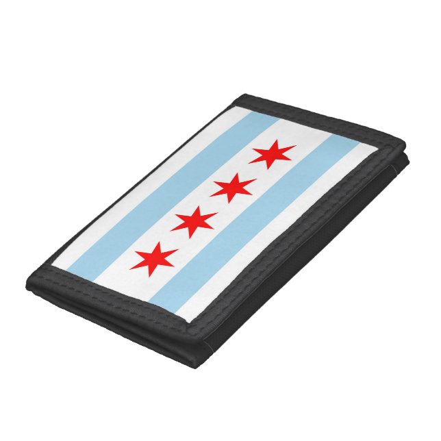 Patriotic wallet with Flag of Chicago, Illinois (Bottom)