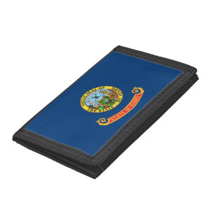 Patriotic wallet with Flag of Idaho