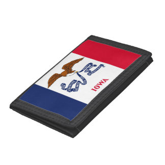Patriotic wallet with Flag of Iowa