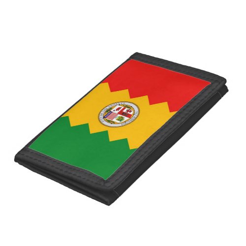 Patriotic wallet with Flag of Los Angeles