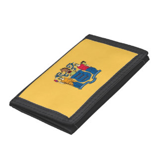 Patriotic wallet with Flag of New Jersey