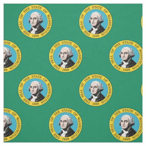 Patriotic Washington State Flag Pattern Fabric