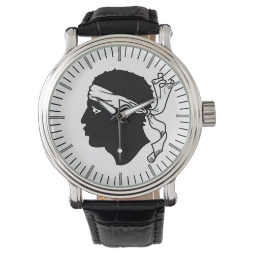 Patriotic watch with Flag of Corsica