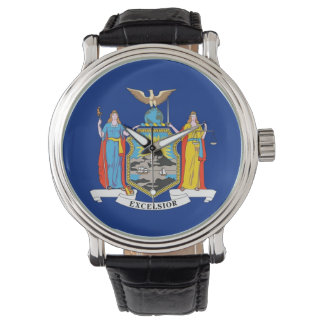 Patriotic watch with Flag of New York State