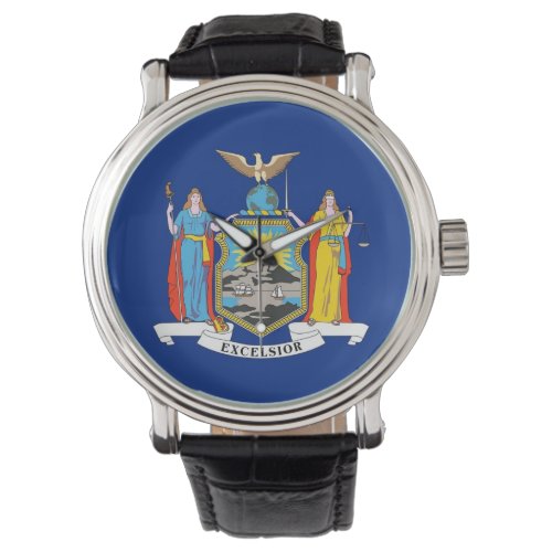 Patriotic watch with Flag of New York State