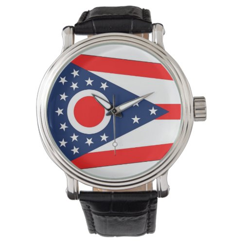 Patriotic watch with Flag of Ohio