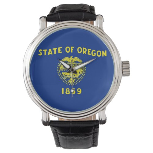 Patriotic watch with Flag of Oregon