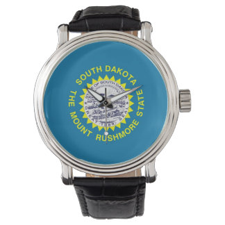 Patriotic watch with Flag of South Dakota