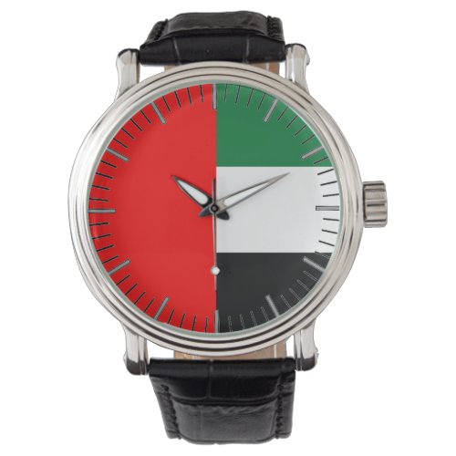 Patriotic watch with Flag of United Arab Emirates