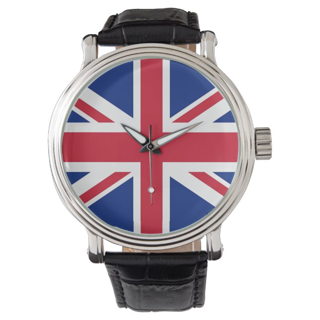 Patriotic watch with Flag of United Kingdom (Front)