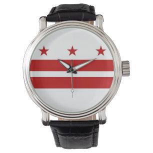 Patriotic watch with Flag of Washington DC