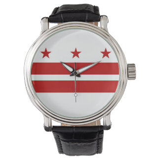 Patriotic watch with Flag of Washington DC