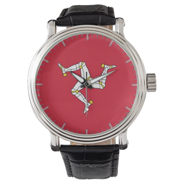 Patriotic watch with Isle of Man Flag, UK (Front)