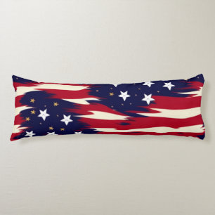 Patriotic Waves Body Pillow