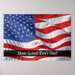 Patriotic Waving American Flag Art Print