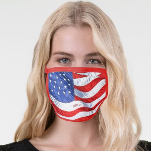 Patriotic Waving American Flag USA Pride Face Mask