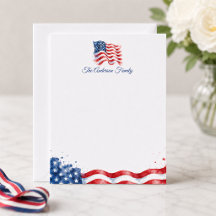 Patriotic Wavy American Flag