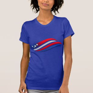 Patriotic Wavy Flag Women’s T-Shirt   Modern Ameri