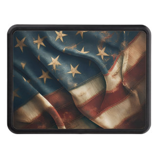 Patriotic, Weathered American Flag Hitch Cover