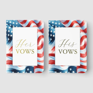 Patriotic Wedding Ceremony Vows Foil Vow Books