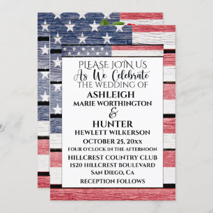 Patriotic Wedding Invitation Template