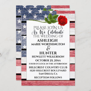 Patriotic Wedding Invitation Template