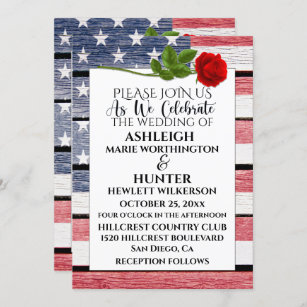 Patriotic Wedding Invitation Template