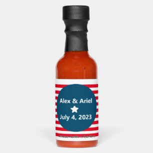 Patriotic Wedding Red, White, & Blue Hot Sauces