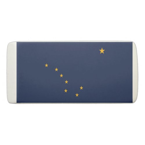 Patriotic Wedge Eraser with flag of Alaska