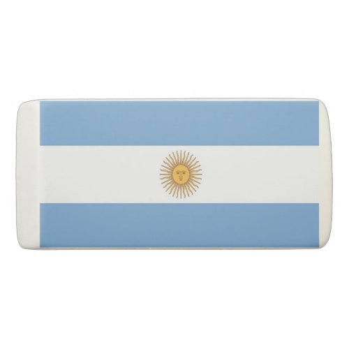 Patriotic Wedge Eraser with flag of Argentina