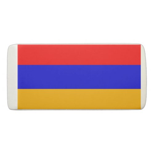 Patriotic Wedge Eraser with flag of Armenia