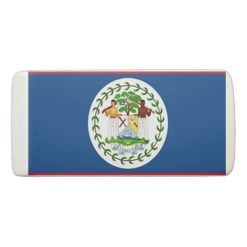 Patriotic Wedge Eraser with flag of Belize